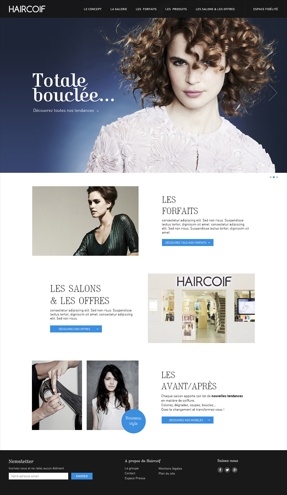 Site Haircoif - propsoition 2