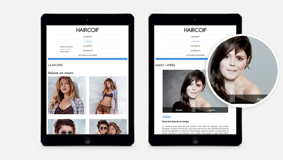 Site Haircoif - Responsive design